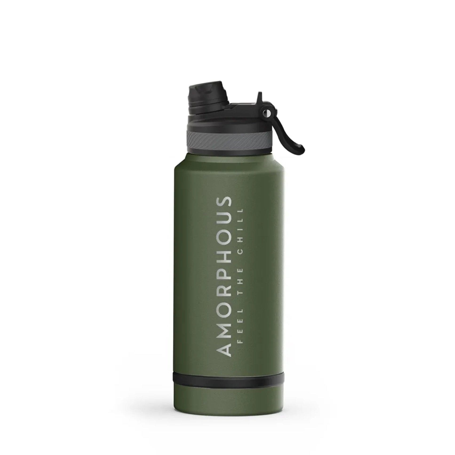 Amorphous Double Wall Vacuum Insulated Bottle With Storage Compartment And 2 in 1 Leak Proof Lid