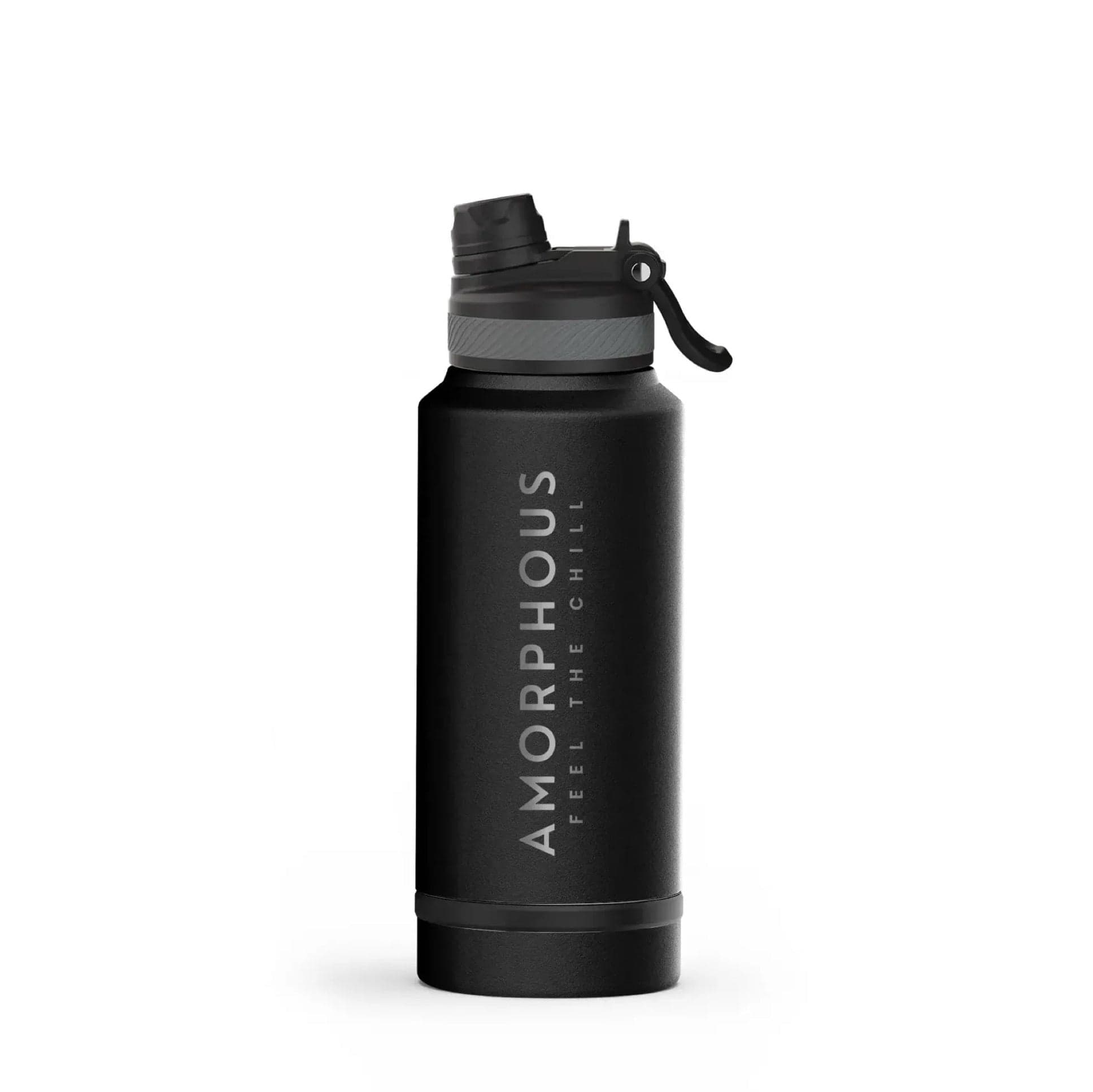 Amorphous Double Wall Vacuum Insulated Bottle With Storage Compartment And 2 in 1 Leak Proof Lid