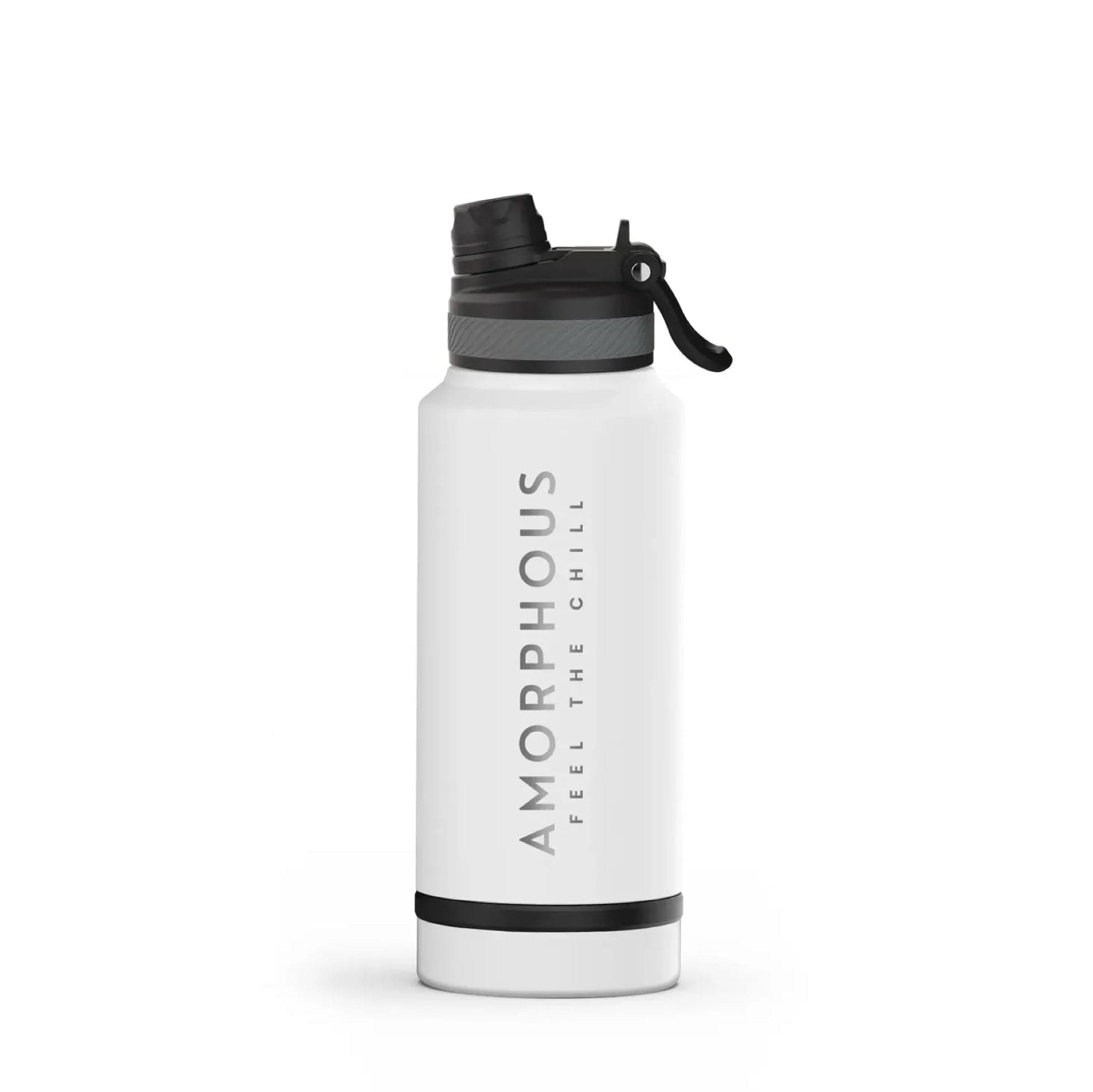 Amorphous Double Wall Vacuum Insulated Bottle With Storage Compartment And 2 in 1 Leak Proof Lid