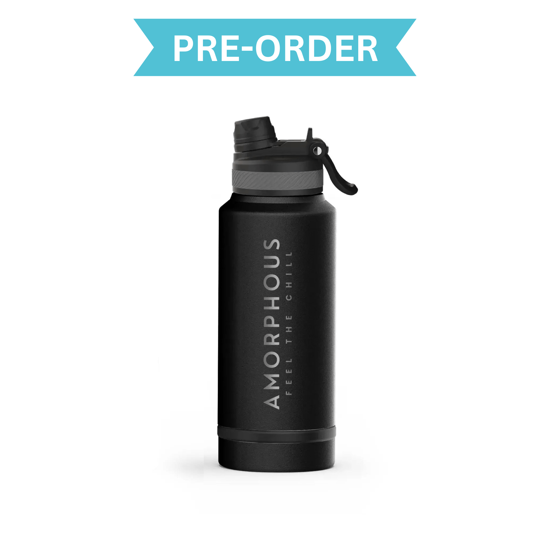 Amorphous Double Wall Vacuum Insulated Bottle With Storage Compartment And 2 in 1 Leak Proof Lid