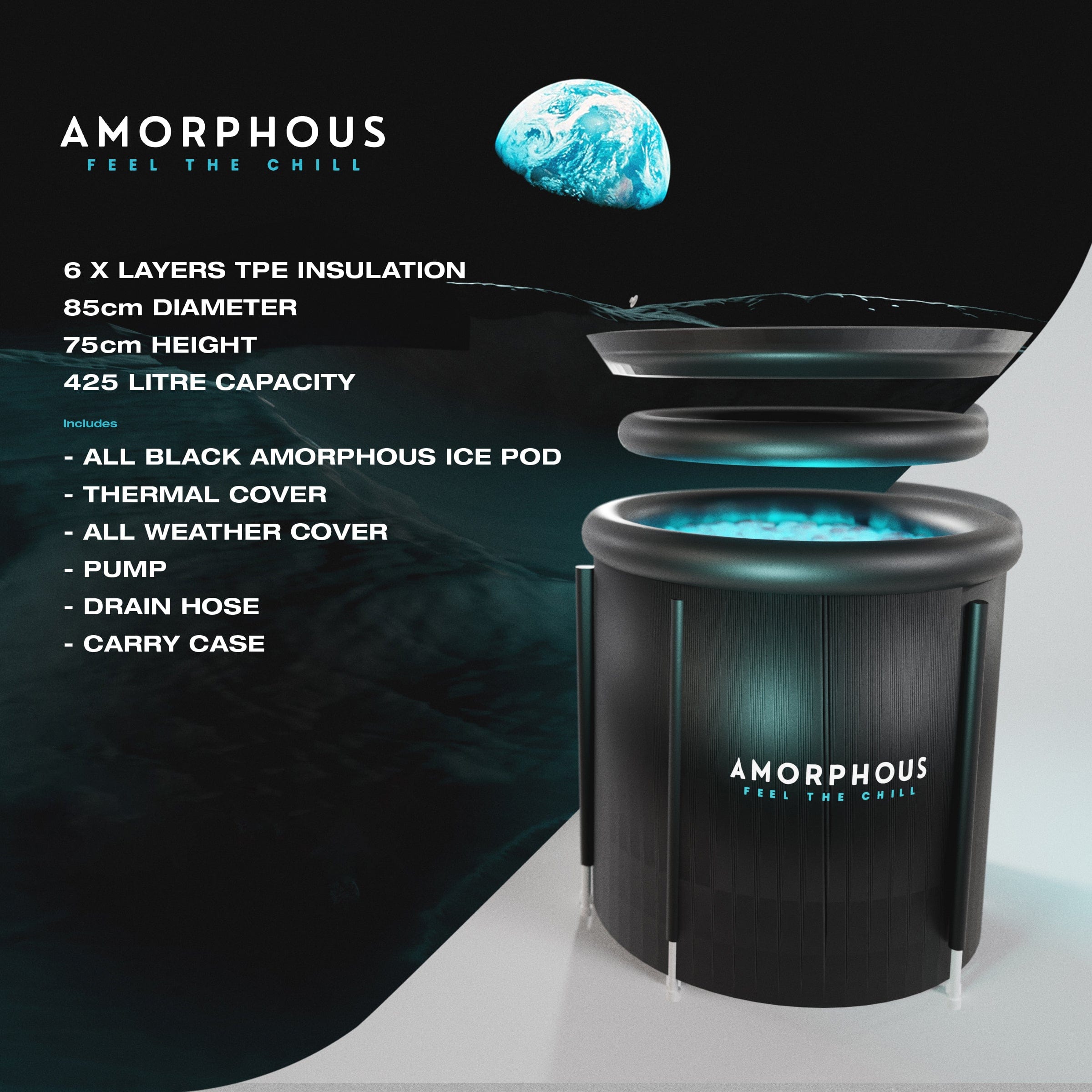 Amorphous Ice Pod With Thermal Insulation Cover And All Weather Cover